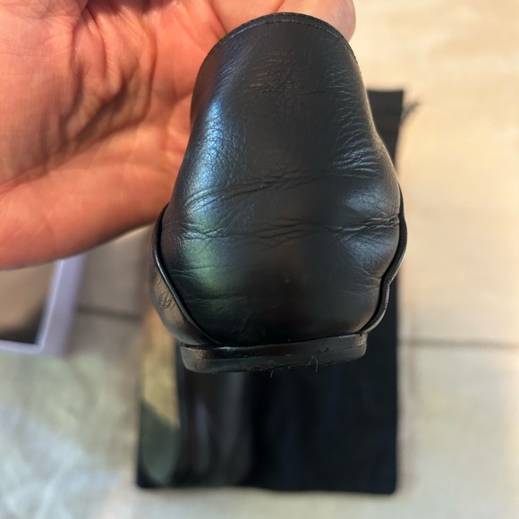 Vera Wang Lavender crystal embellished black leather flats, size 9 1/2 - Picture 8 of 10